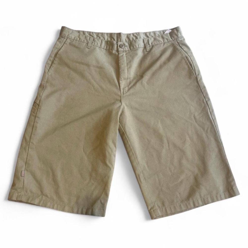 Dickies Olive Flat-Front Shorts Jorts